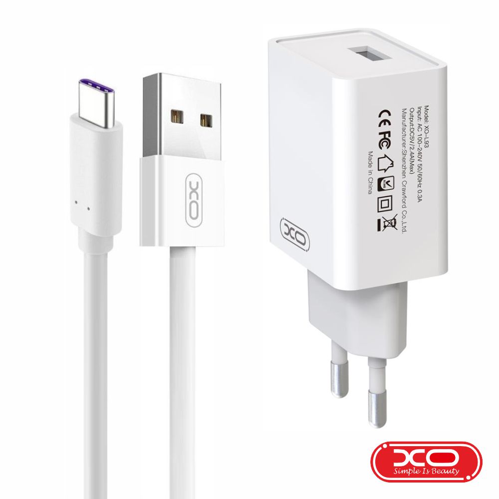 Alimentador USB 5V/2.4A + Cabo USB-C